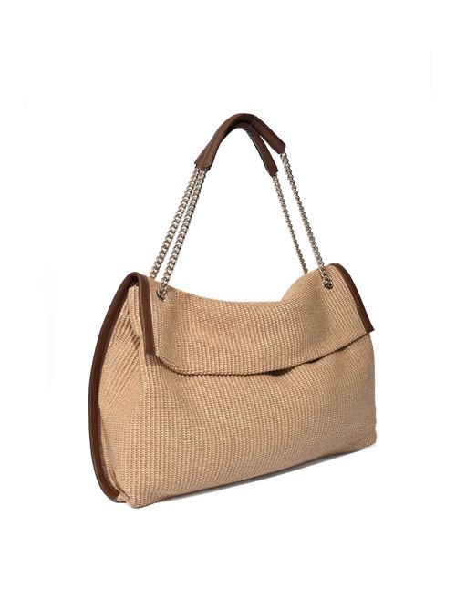 Borsa Venus Zanzibar Large a spalla in tessuto e pelle ORCIANI | B02211 ZNZBIS